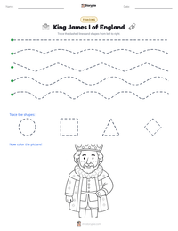 King James I of England printable worksheet preview