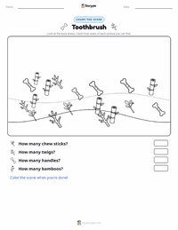 Toothbrush printable worksheet preview