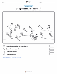 Anteprima della scheda stampabile di Spazzolino da denti