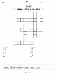 Podgląd drukowalnego arkusza ćwiczeń Szczoteczka do zębów
