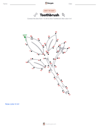 Toothbrush printable worksheet preview