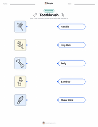 Toothbrush printable worksheet for kids