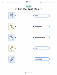 Tài liệu in sẵn Bàn chải đánh răng cho trẻ em