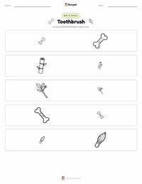 Toothbrush printable worksheet preview