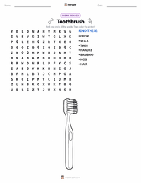 Toothbrush printable worksheet preview