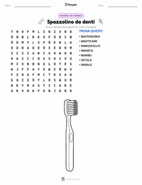 Anteprima della scheda stampabile di Spazzolino da denti