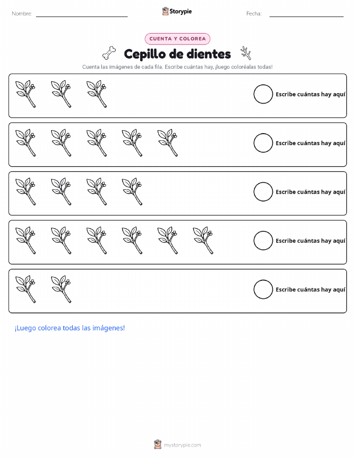 Contar y Colorear