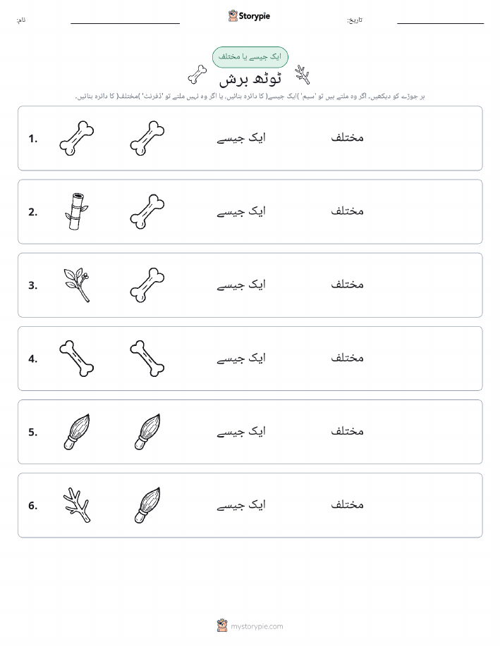 ایک جیسا یا مختلف