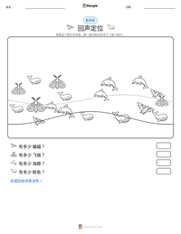 回声定位 可打印工作表预览