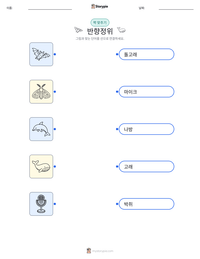 반향정위 인쇄 가능한 워크시트 미리보기