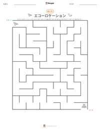 エコーロケーション の印刷可能ワークシートプレビュー