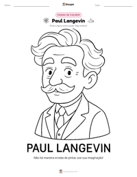 Prévia da folha de atividades imprimível Paul Langevin