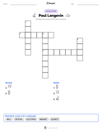 Paul Langevin printable worksheet preview