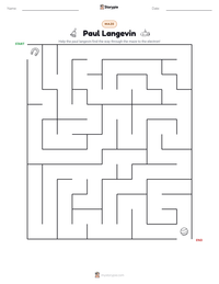 Paul Langevin printable worksheet preview