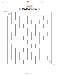 Aperçu de la feuille de travail imprimable Paul Langevin