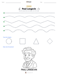 Paul Langevin printable worksheet preview
