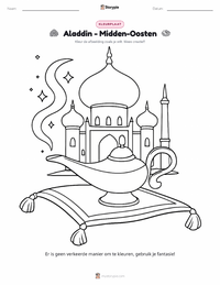 Aladdin - Midden-Oosters afdrukbare werkblad voorbeeld