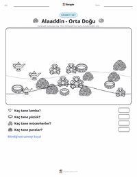 Alaaddin - Orta Doğu yazdırılabilir çalışma sayfası önizlemesi
