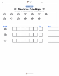 Alaaddin - Orta Doğu yazdırılabilir çalışma sayfası önizlemesi