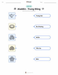 Tài liệu in sẵn Aladdin - Trung Đông cho trẻ em