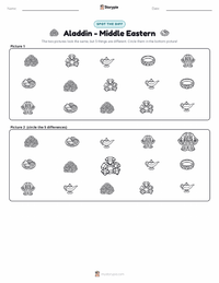 Aladdin - Middle Eastern printable worksheet preview