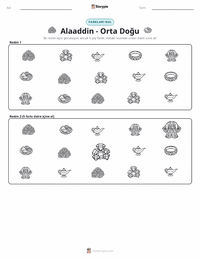 Alaaddin - Orta Doğu yazdırılabilir çalışma sayfası önizlemesi
