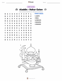 Aladdin - Nahöstlich druckbare Arbeitsblatt Vorschau