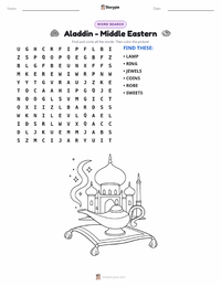 Aladdin - Middle Eastern printable worksheet preview