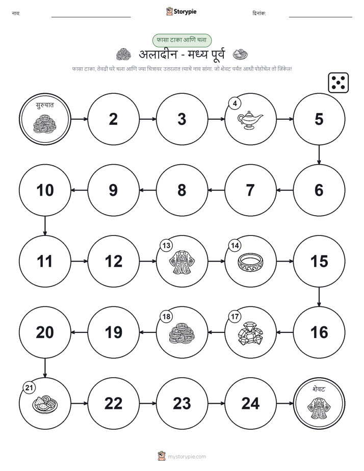 रोल & हलवा खेळ