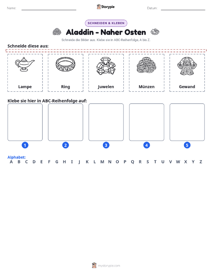 Schneiden & Einfügen Alphabet