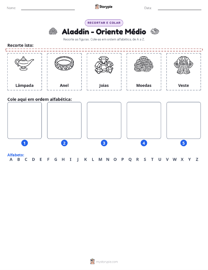 Recortar & Colar Alfabeto