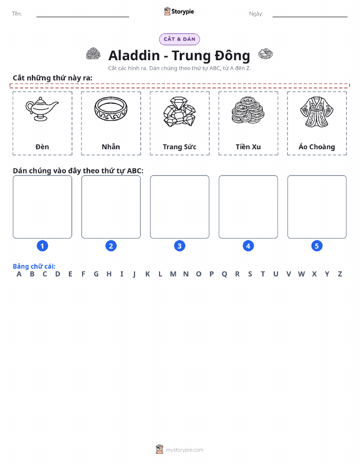 Cắt & Dán Chữ Cái