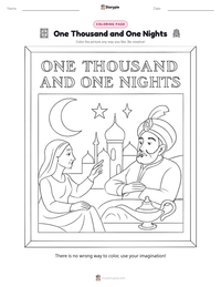 One Thousand and One Nights printable worksheet preview