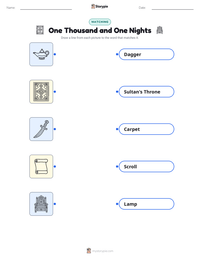 One Thousand and One Nights printable worksheet preview