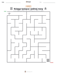 Podgląd drukowalnego arkusza ćwiczeń Księga tysiąca i jednej nocy