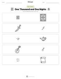 One Thousand and One Nights printable worksheet preview