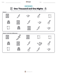 One Thousand and One Nights printable worksheet preview