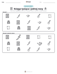 Podgląd drukowalnego arkusza ćwiczeń Księga tysiąca i jednej nocy