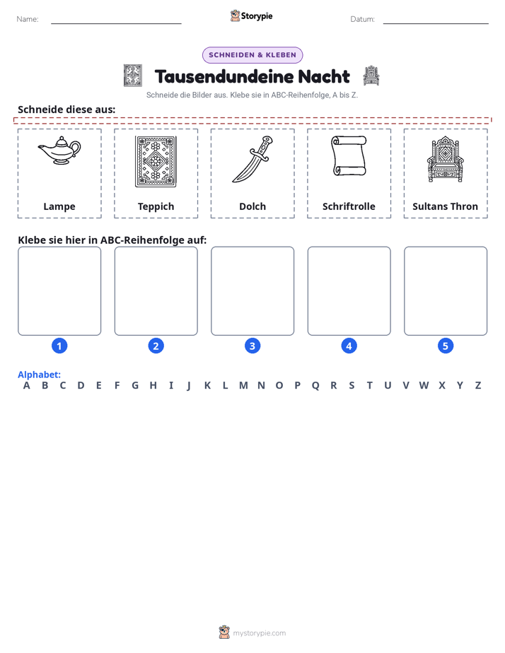 Schneiden & Einfügen Alphabet