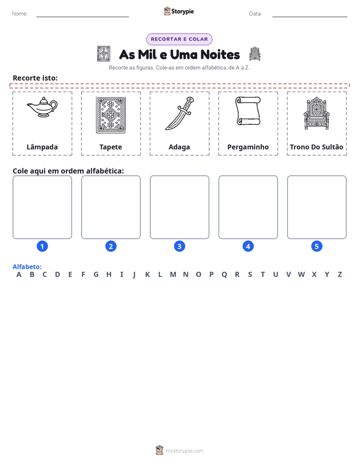 Recortar & Colar Alfabeto