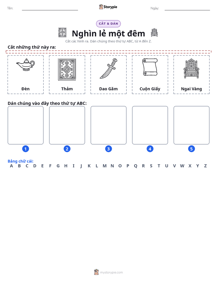 Cắt & Dán Chữ Cái