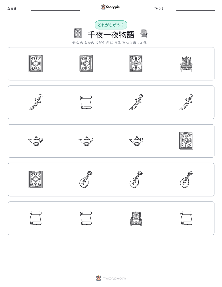 異なるものを見つけよう