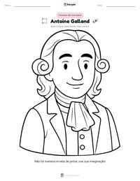 Prévia da folha de atividades imprimível Antoine Galland