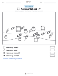 Antoine Galland printable worksheet preview