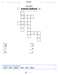 Antoine Galland printable worksheet preview