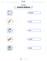 Antoine Galland printable worksheet preview