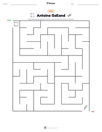Antoine Galland printable worksheet preview
