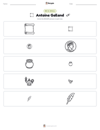 Antoine Galland printable worksheet preview