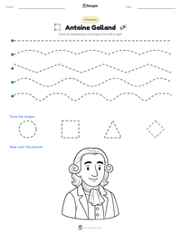 Antoine Galland printable worksheet preview