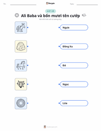 Tài liệu in sẵn Ali Baba và bốn mươi tên cướp - Trung Đông cho trẻ em
